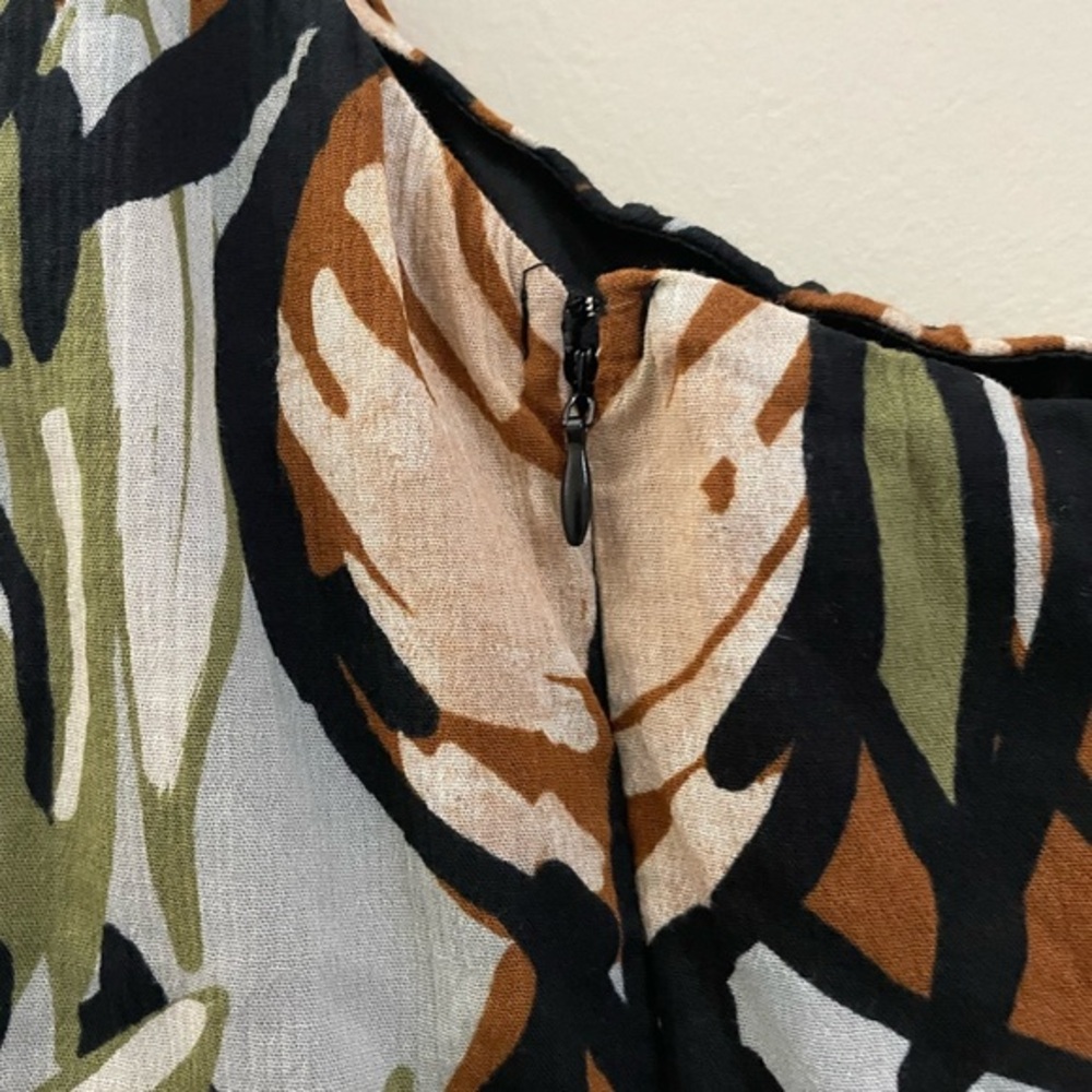 Aubrey Parks for Francesca’s Dalora One Shoulder Palm Print Midi Dress - S - Picture 8 of 12
